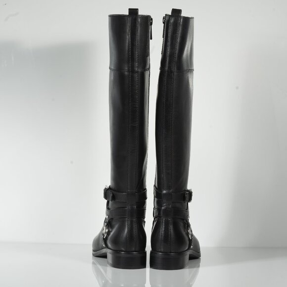 MICHAEL Michael Kors Preston Tall Black Leather Riding Boots Size 5.5M New - Picture 5 of 6